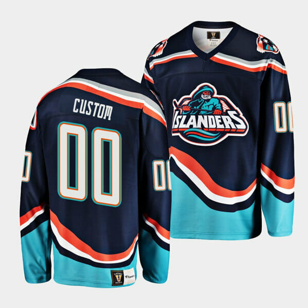 Custom New York Islanders Jersey Name And Number 2022 Navy Reverse Retro 1 Custom New York Islanders Jersey Name And Number 2022 Navy Reverse Retro