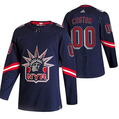 Custom New York Rangers Jersey Name And Number 2020-21 Navy Alternate Player NHL 6 Custom New York Rangers Jersey Name And Number 2020-21 Navy Alternate Player NHL