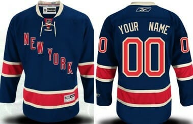 Custom New York Rangers Jersey Name And Number Navy Blue Third 6 Custom New York Rangers Jersey Name And Number Navy Blue Third