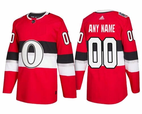 Custom Ottawa Senators Jersey Name And Number 2017 Red 100 Classic NHL 6 Custom Ottawa Senators Jersey Name And Number 2017 Red 100 Classic NHL