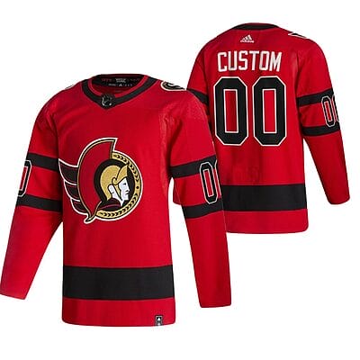 Custom Ottawa Senators Jersey Name And Number 2020-21 Red Reverse Retro Alternate NHL