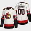Custom Ottawa Senators Jersey Name And Number 2020-21 White Player Away NHL
