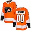 Custom Philadelphia Flyers Jersey Name And Number Orange Home NHL