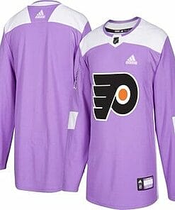 Custom Philadelphia Flyers Jersey Name And Number Purple Pink Hockey Fights Cancer Practice