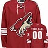 Custom Phoenix Coyotes Jersey Name And Number Red