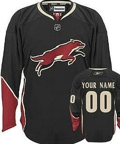Custom Phoenix Coyotes Jersey Name And Number Third Black