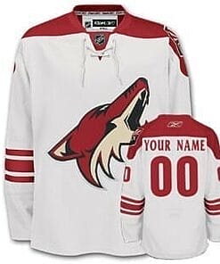 Custom Phoenix Coyotes Jersey Name And Number White