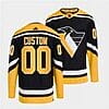 Custom Pittsburgh Penguins Jersey Name And Number 2022 Black Reverse Retro