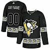 Custom Pittsburgh Penguins Jersey Name And Number Black Team Logos Fashion