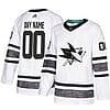 Custom San Jose Sharks Jersey Name And Number 2019 White NHL All-Star Game Parley 3 Custom San Jose Sharks Jersey Name And Number 2019 White NHL All-Star Game Parley