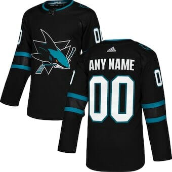 Custom San Jose Sharks Jersey Name And Number Black Alternate 6 Custom San Jose Sharks Jersey Name And Number Black Alternate