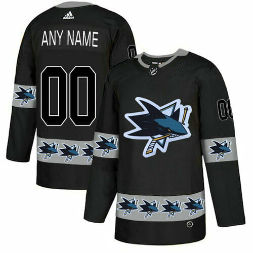 Custom San Jose Sharks Jersey Name And Number Black Team Logos Fashion 1 Custom San Jose Sharks Jersey Name And Number Black Team Logos Fashion