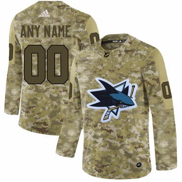 Custom San Jose Sharks Jersey Name And Number Camo 6 Custom San Jose Sharks Jersey Name And Number Camo