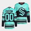 Custom Seattle Kraken Jersey Name And Number 2022-23 Reverse Retro Ice Blue