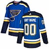 Custom St. Louis Blues Jersey Name And Number 2017-2018 Blue Hockey NHL