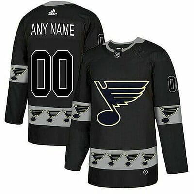 Custom St. Louis Blues Jersey Name And Number Black Team Logos Fashion