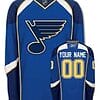 Custom St. Louis Blues Jersey Name And Number Blue
