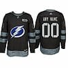 Custom Tampa Bay Lightning Jersey Name And Number 1917-2017 Black 100th Anniversary NHL