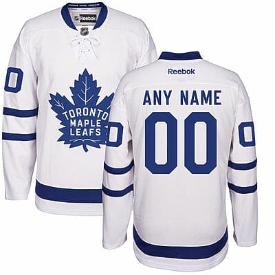 Custom Toronto Maple Leafs Jersey Name And Number 2016-17 White Away NHL Reebok Hockey
