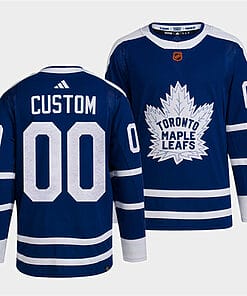 Custom Toronto Maple Leafs Jersey Name And Number 2022 Black Blue Reverse Retro