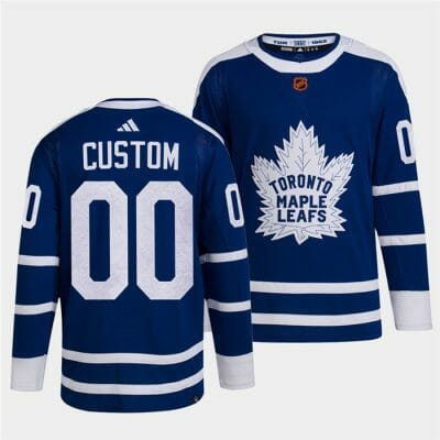 Custom Toronto Maple Leafs Jersey Name And Number 2022 Black Blue Reverse Retro