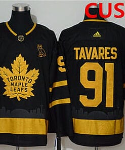 Custom Toronto Maple Leafs Jersey Name And Number Black Golden City Edition NHL