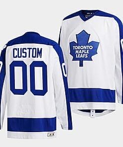 Custom Toronto Maple Leafs Jersey Name And Number White Classics Primary Logo