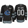 Custom Vancouver Canucks Jersey Name And Number 1917-2017 Black 100th Anniversary NHL