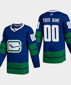 Custom Vancouver Canucks Jersey Name And Number 2020-21 Blue Player Alternate NHL