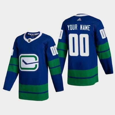 Custom Vancouver Canucks Jersey Name And Number 2020-21 Blue Player Alternate NHL