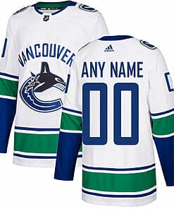 Custom Vancouver Canucks Jersey Name And Number White NHL