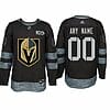 Custom Vegas Golden Knights Jersey Name And Number 1917-2017 Black 100th Anniversary NHL