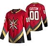 Custom Vegas Golden Knights Jersey Name And Number 2020-21 Red Alternate Player NHL