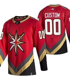 Custom Vegas Golden Knights Jersey Name And Number 2020-21 Red Alternate Player NHL
