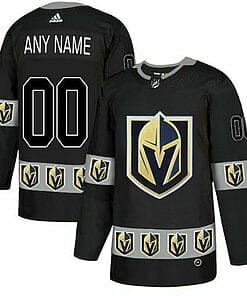 Custom Vegas Golden Knights Jersey Name And Number Black Team Logos Fashion