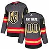 Custom Vegas Golden Knights Jersey Name And Number Gray Drift Fashion