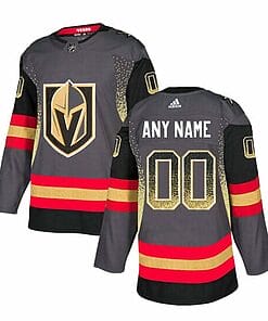 Custom Vegas Golden Knights Jersey Name And Number Gray Drift Fashion