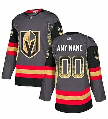 Custom Vegas Golden Knights Jersey Name And Number Gray Drift Fashion