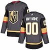 Custom Vegas Golden Knights Jersey Name And Number Grey Home NHL