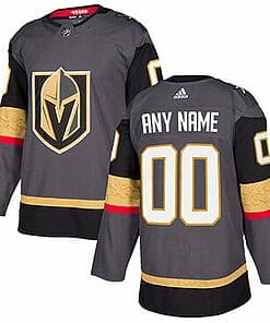 Custom Vegas Golden Knights Jersey Name And Number Grey Home NHL