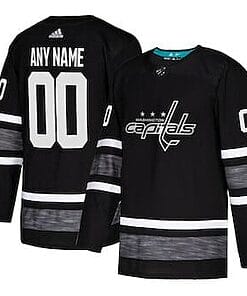 Custom Washington Capitals Jersey Name And Number 2019 Black NHL All-Star Game Parley