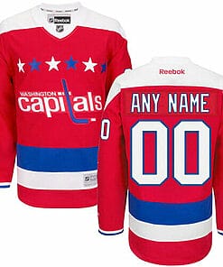 Custom Washington Capitals Jersey Name And Number Red Third Reebok NHL