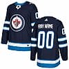 Custom Winnipeg Jets Jersey Name And Number 2017-2018 Hockey Blue NHL
