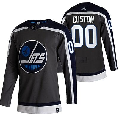 Custom Winnipeg Jets Jersey Name And Number 2020-21 Black Alternate Player NHL