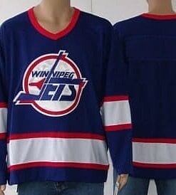 Custom Winnipeg Jets Jersey Name And Number Blue CCM