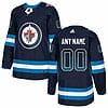 Custom Winnipeg Jets Jersey Name And Number Navy Drift Fashion