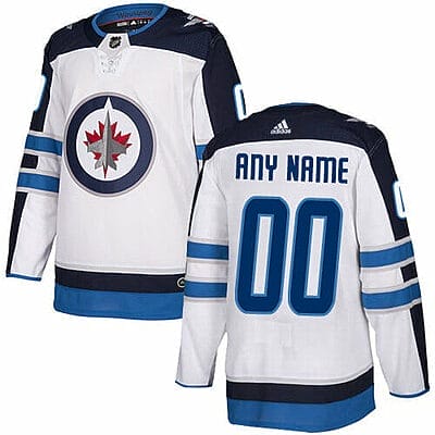 Custom Winnipeg Jets Jersey Name And Number White Away NHL
