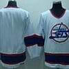 Custom Winnipeg Jets Jersey Name And Number White CCM