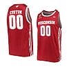 Custom Wisconsin Badgers Basketball Jersey College Name and Number Away Red