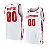 Custom Wisconsin Badgers Basketball Jersey College Name and Number White 3 Custom Wisconsin Badgers Basketball Jersey College Name and Number White